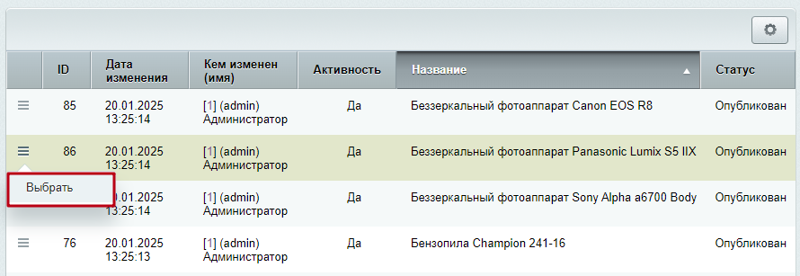 Документация Сотбит: Сотбит: Розница. Привязка товаров к акции. Картинка 5